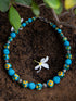 Blue Pottery Bead Choker Necklace ( Turquoise )