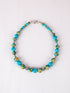 Blue Pottery Bead Choker Necklace ( Turquoise )