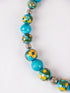 Blue Pottery Bead Choker Necklace ( Turquoise )