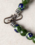 Full Blue Pottery Bead Long Necklace (Green)