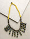 Blue Pottery Bead Chokor Necklace (Yellow)