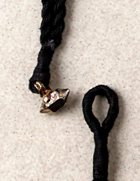 Blue Pottery Bead Chokor Necklace (Black)