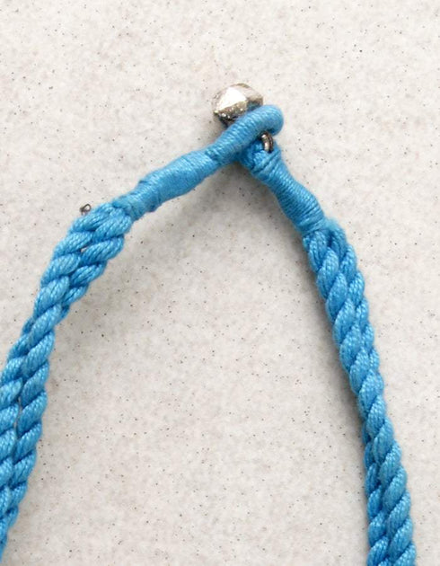 Single Blue Pottery Bead Chokor Necklace (Turquiose)