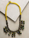 Blue Pottery Bead Choker Necklace Med. (Yellow)