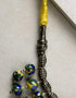 Blue Pottery Bead Choker Necklace Med. (Yellow)