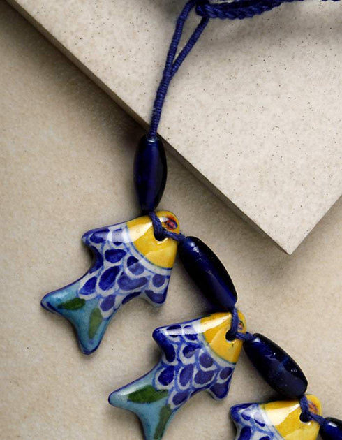 7 B.P. Fish Pendant Necklace (Blue) Assorted