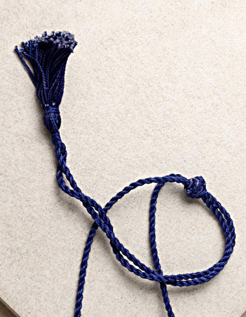 Single Blue Pottery Bead Necklace (Blue)