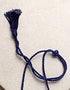 Single Blue Pottery Bead Necklace (Blue)