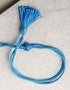 Single Blue Pottery Bead Necklace (Turquiose)