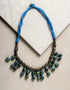 Blue Pottery Bead Choker Necklace Med. (Turquiose)