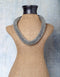 White Metal Thread Choker Necklace