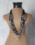 Handmade multi strand Black thread Necklace