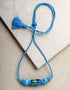 Single Blue Pottery Bead Necklace (Turquiose)
