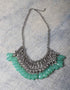 Green Drop Bead Statement Necklace