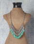 Green Drop Bead Statement Necklace