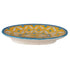 Turquoise Dots with Yellow Base Oval Plate