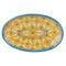 Turquoise Dots with Yellow Base Oval Plate