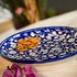 White Leaf and Blue Base Oval Plate