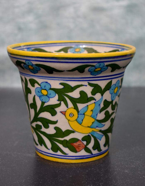 Blue Pottery Handmade Planter 5 Inches