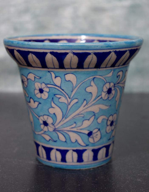Blue Pottery Handmade Planter 5 Inches