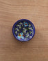 Green Floral Leafy Design on Blue Base Plate 4inch (Set of 4)