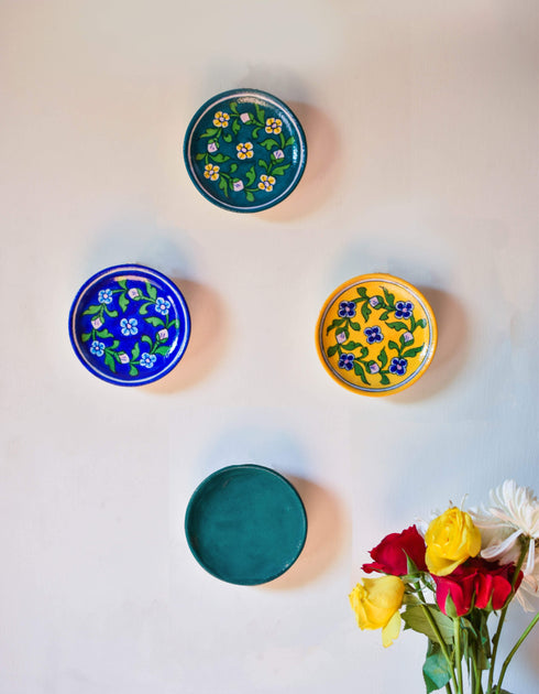 Blue Pottery Plate 4 (Set of 4)