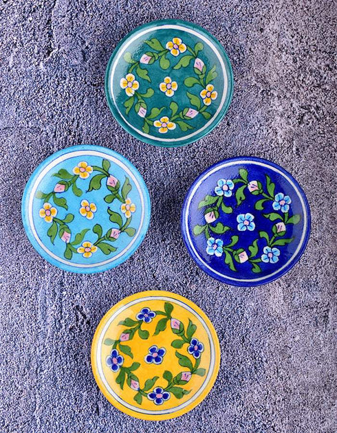 Blue Pottery Plate 4 (Set of 4)