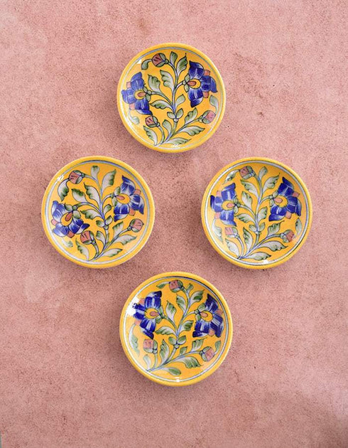 Blue Pottery Plate (Set of 4)