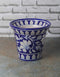 Round Blue and White Floral Design 5 Planter