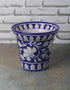 Round Blue and White Floral Design 5 Planter