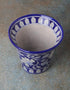Round Blue and White Floral Design 5 Planter