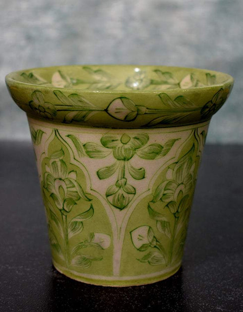 Blue Pottery Handmade Planter 5 Inches