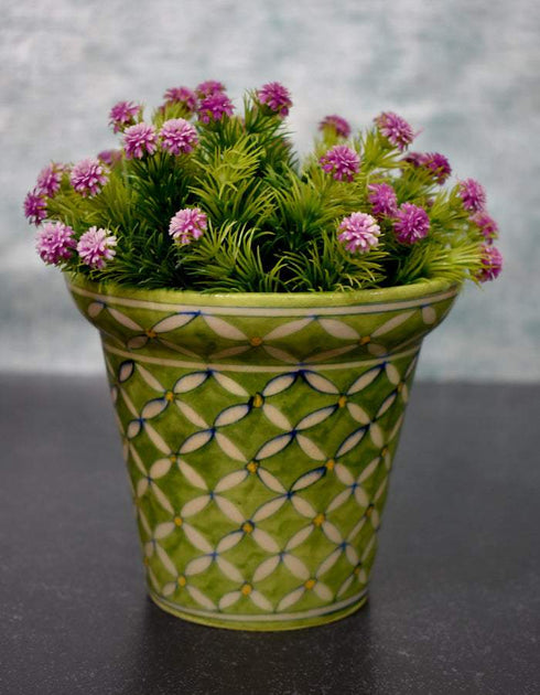 Blue Pottery Handmade Planter 5 Inches