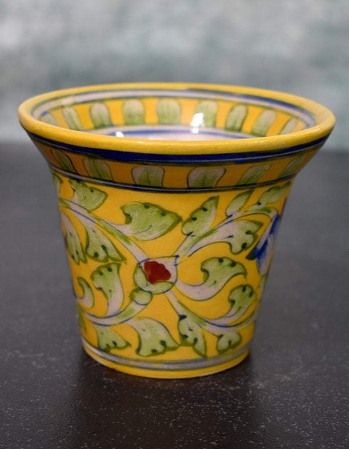 Blue Pottery Handmade Planter 4'' Inches