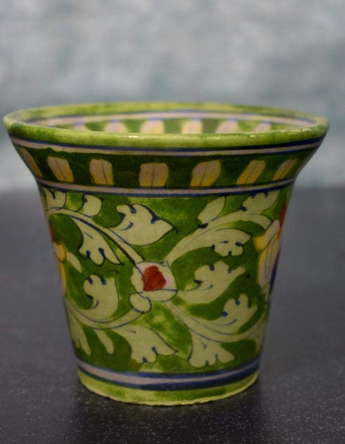 Blue Pottery Handmade Planter 4 Inches