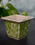 Blue Pottery Square Planter