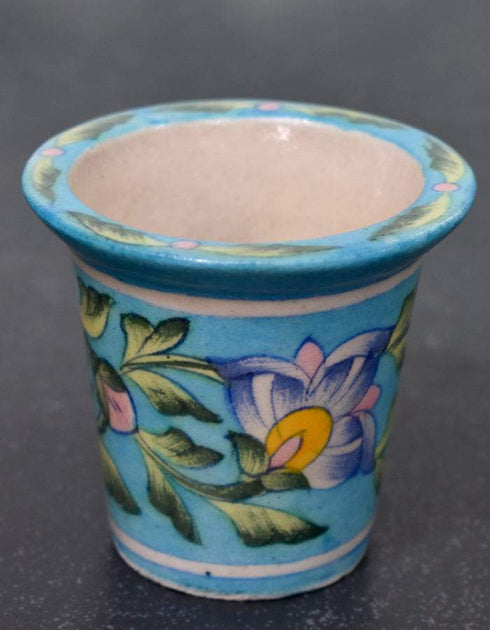 Blue Pottery Round 3" Planter