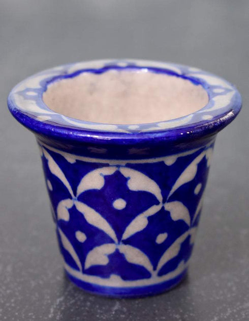 Blue Pottery Round 3" Planter