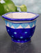 Blue Pottery Handmade Hexagonal Planter 3 Inches