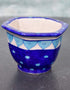 Blue Pottery Handmade Hexagonal Planter 3 Inches