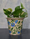Blue Pottery Round Planter