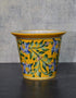 Round Yellow Base Floral Design 7 Planter