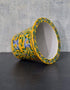 Round Yellow Base Floral Design 7 Planter