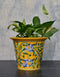 Round Yellow Base Floral Design 7 Planter