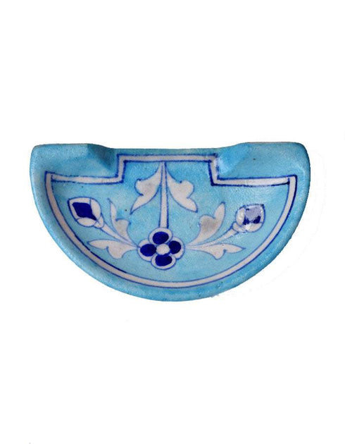Blue Pottery cup & saucer Corner Planter