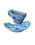 Blue Pottery cup & saucer Corner Planter