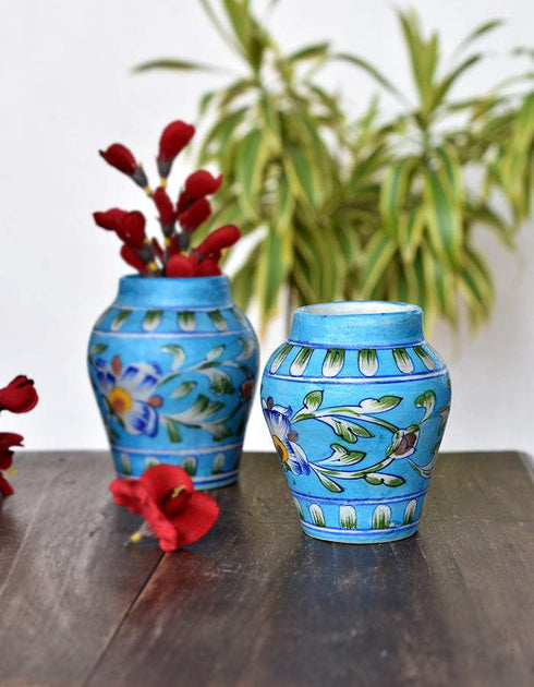 Blue Pottery Planter 4.52 Set of 2 pcs.
