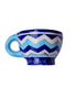 Blue Pottery cup & saucer Corner Planter
