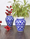 Blue Pottery Planter 4.52 Set of 2 pcs.