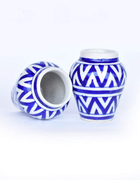 Blue Pottery Planter 4.52 Set of 2 pcs.